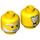 LEGO Yellow Wu Minifigure Head (Recessed Solid Stud) (3626 / 45086)