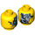 LEGO Yellow Zane - Battle Scarred Minifigure Head (Recessed Solid Stud) (3626 / 16218)