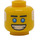 LEGO Gul Zane Minifigur Hode (Forsenket solid knott) (3626 / 34586)