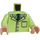 LEGO Gulaktig grønn Beaker Minifigur Overkropp (973 / 76382)