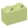 LEGO Geelachtig groen Steen 1 x 2 met buis aan de onderzijde (3004 / 93792)