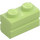 LEGO Geelachtig groen Steen 1 x 2 met Embossed Bricks (98283)