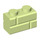 LEGO Geelachtig groen Steen 1 x 2 met Embossed Bricks (98283)