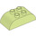 LEGO Gelblich-grün Duplo Backstein 2 x 4 mit Gebogen Sides (98223)
