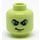 LEGO Yellowish Green Evil Green Ninja Minifigure Head (Recessed Solid Stud) (3626 / 21450)