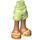 LEGO Yellowish Green Hip with Rolled Up Shorts with Yellow Sandals with Thin Hinge (36198)