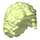 LEGO Geelachtig groen Lang Tousled Minifig Haar met midden scheiding (20595 / 37998)