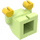LEGO Geelachtig groen Minifigure Baby Lichaam met Geel Handen (25128)