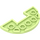 LEGO Geelachtig groen Plaat 3 x 6 Ronde Halve Cirkel met Uitsparing (18646)