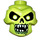 LEGO Geelachtig groen Skull Hoofd