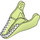 LEGO Yellowish Green T-rex Jaw with White Teeth (20959 / 38773)