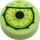 LEGO Gelblich-grün Fliese 1 x 1 Runden mit Eye (35380 / 63784)