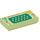 LEGO Yellowish Green Tile 1 x 2 with Accordion Keys with Sun and Leaves with Groove (3069 / 84198)