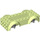 LEGO Yellowish Green Vehicle Base with Medium Stone Gray Wheel Holders (1813 / 12622)