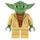 LEGO Yoda mit Weiß Haar und Printed Der Rücken Minifigur