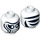 LEGO Zebra-Man Minifigure Head (Recessed Solid Stud) (3626 / 30439)